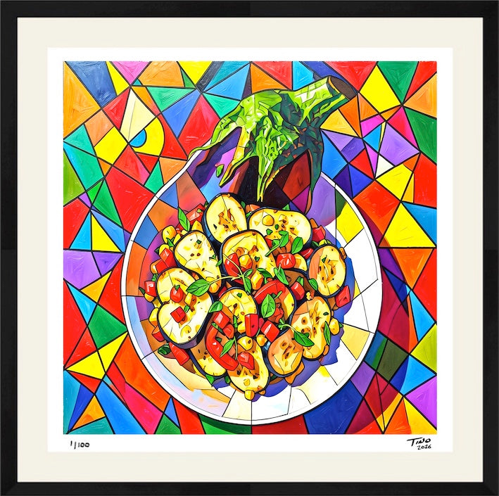The Cubist Kitchen Artworks - The Aubergine Piece