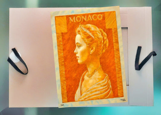 Monaco Grace Kelly 1957 Pastel Artwork - Souci