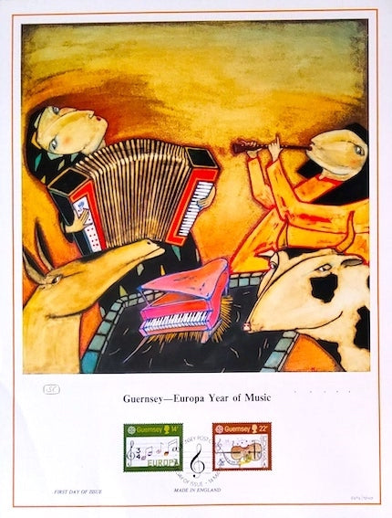 The Sumner Artwork with Lithograph & First Day Stamps - Europa Year of Music