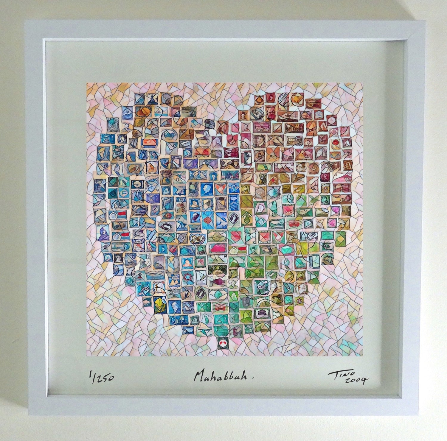 2004 Arabia Love Hearts Art Blue & Brown - Mahabbah