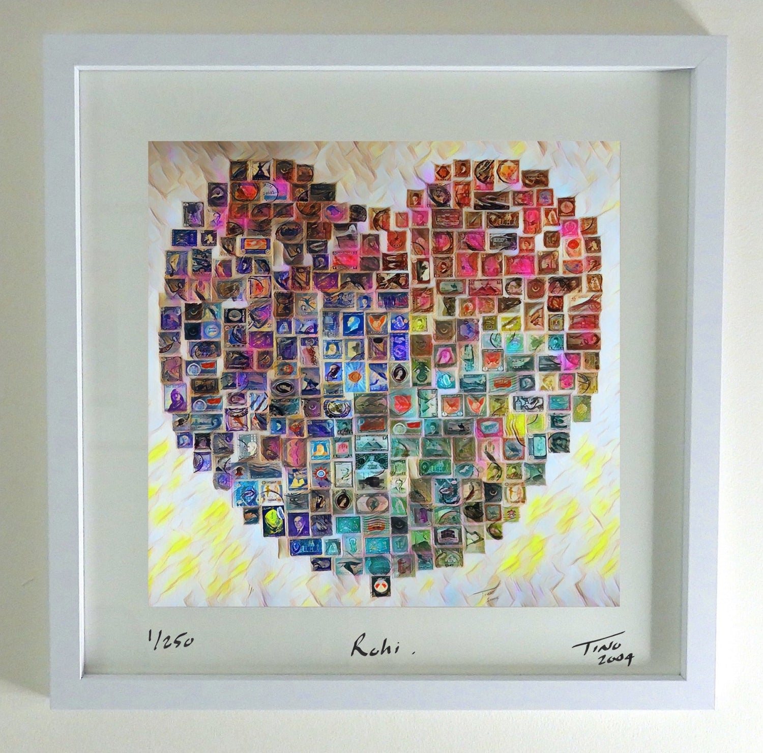 2004 Arabia Love Hearts Art Blue & Brown - Rohi