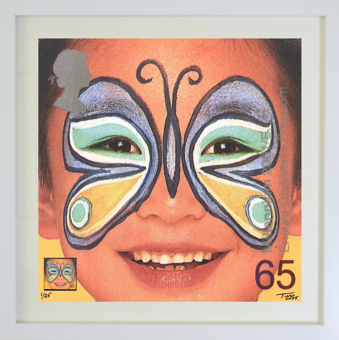 The 2001 Hopes for the Future Mint Stamp with Artwork - Ensure Childrens Freedom