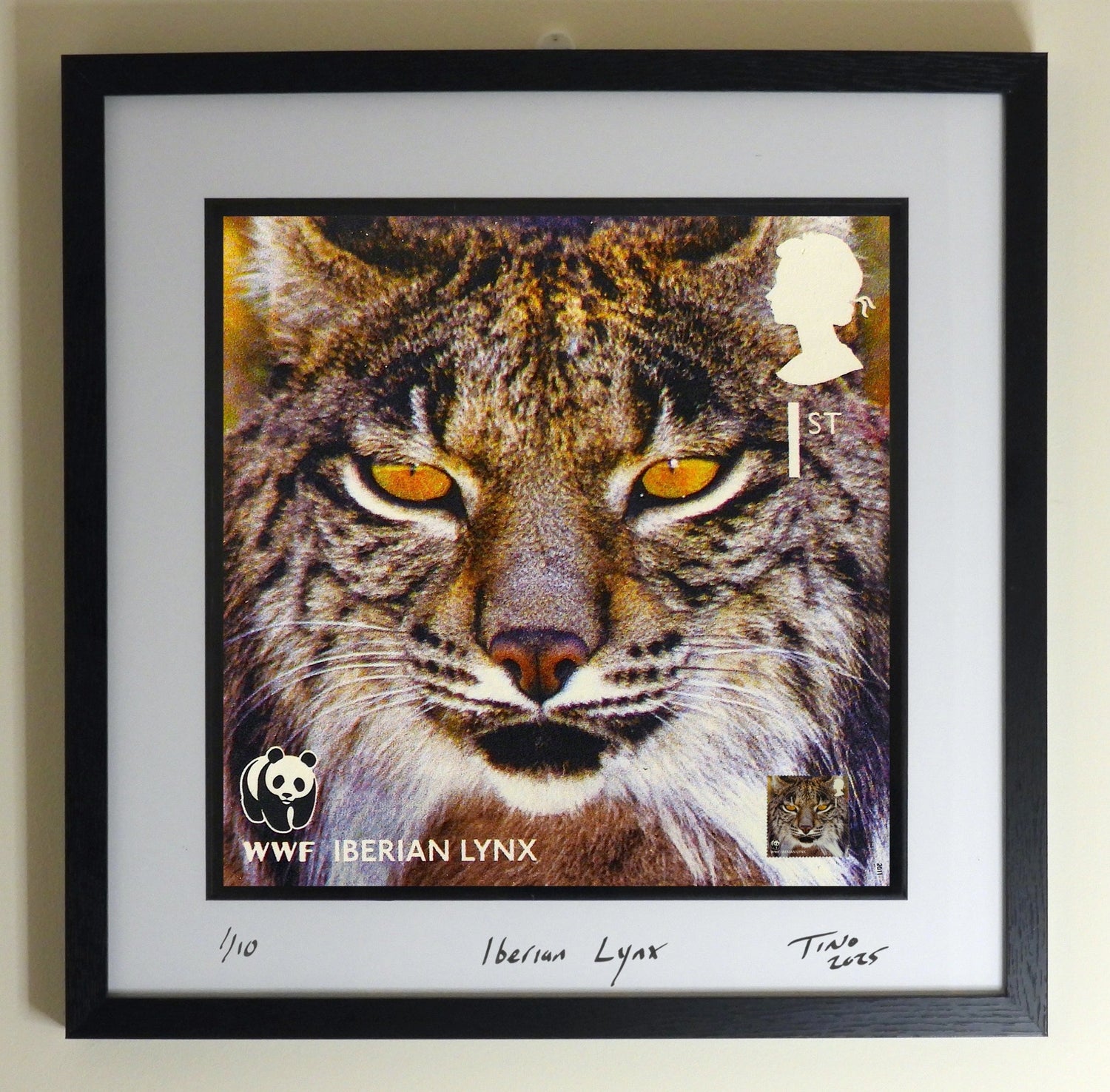 2011 WWF GB Mint Stamp Wall Art - Iberian Lynx