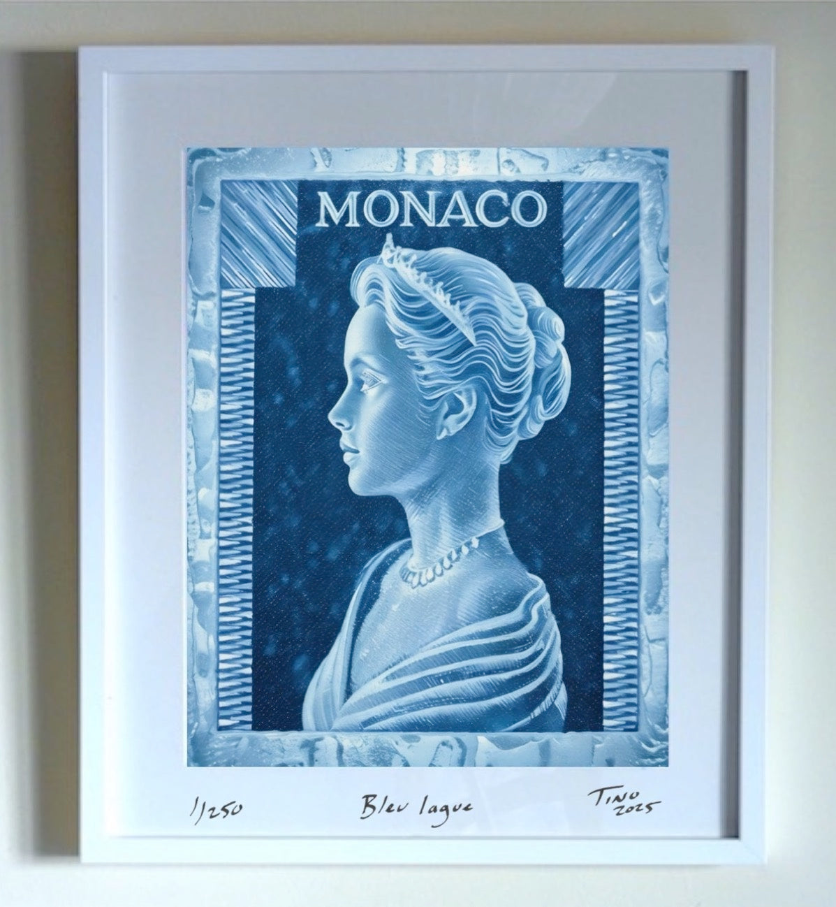 Monaco Grace Kelly 1957 Ice Art - Bleu lague