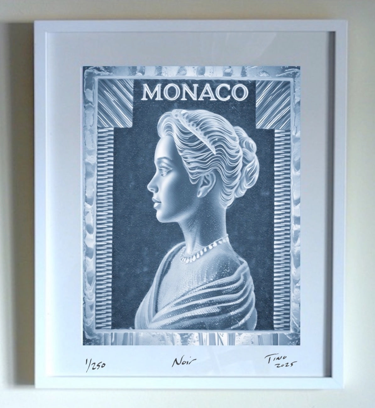Monaco Grace Kelly 1957 Ice Art - Noir