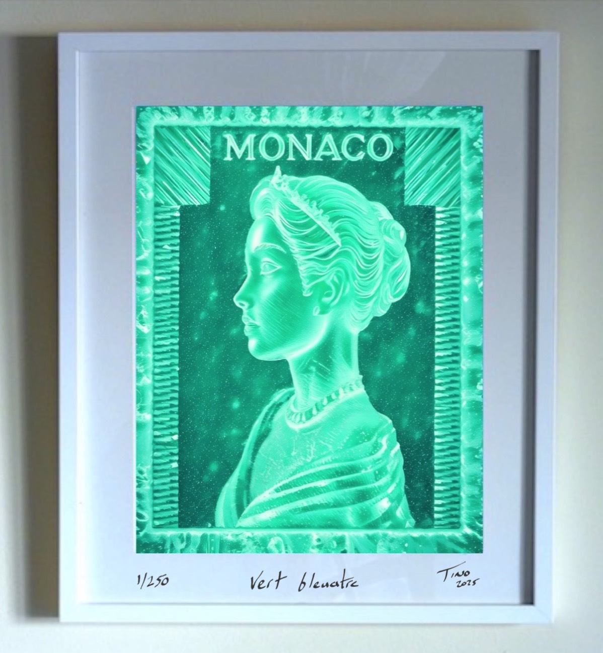Monaco Grace Kelly 1957 Ice Art - Vert bleutre