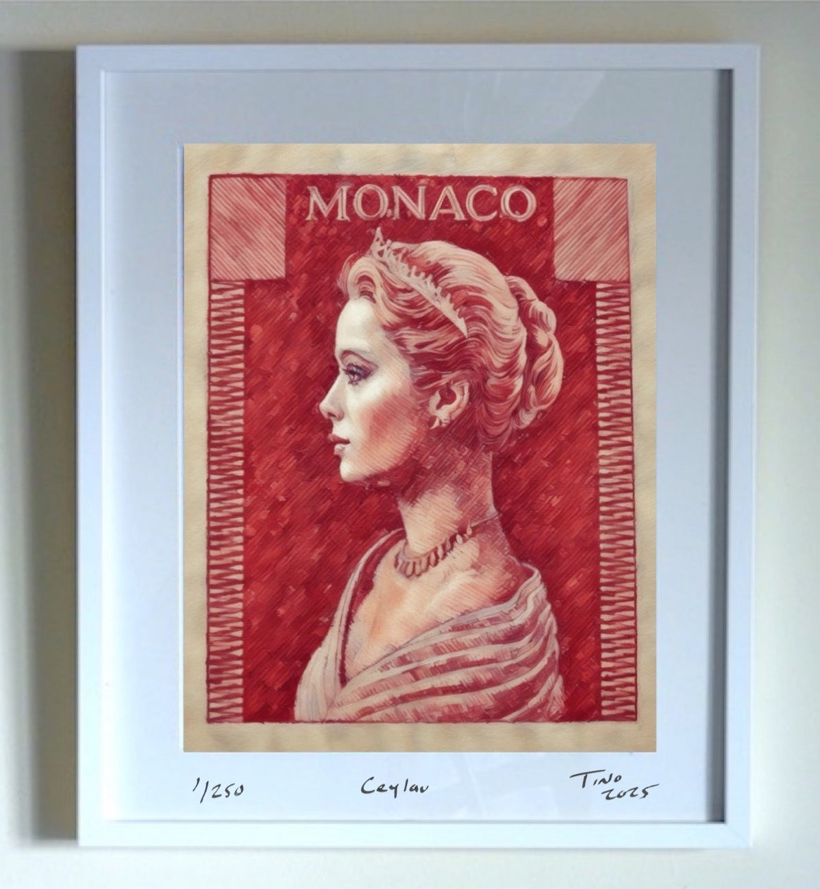 Monaco Grace Kelly 1957 Pastel Art - Ceylau