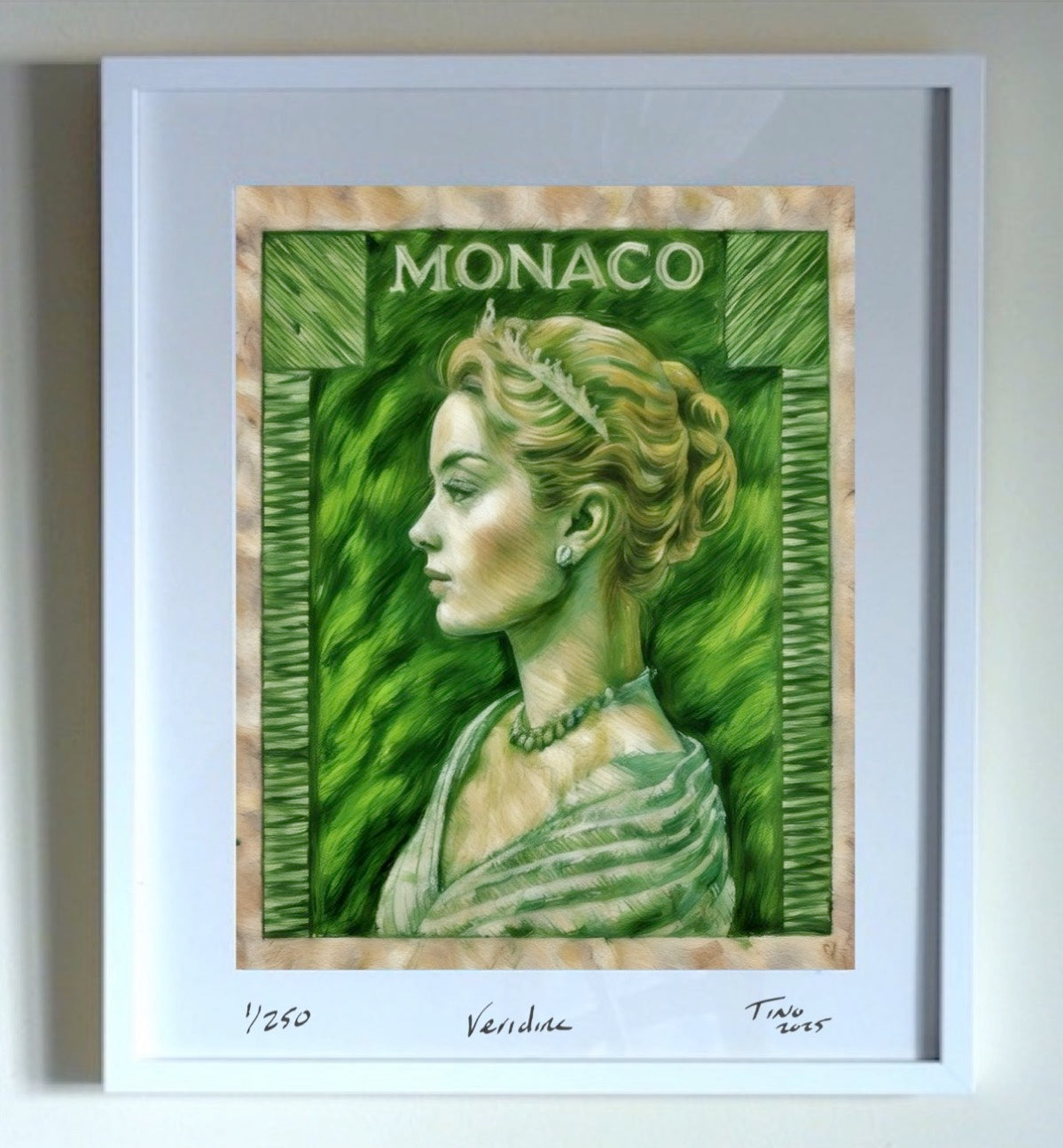Monaco Grace Kelly 1957 Pastel Art - Veridine