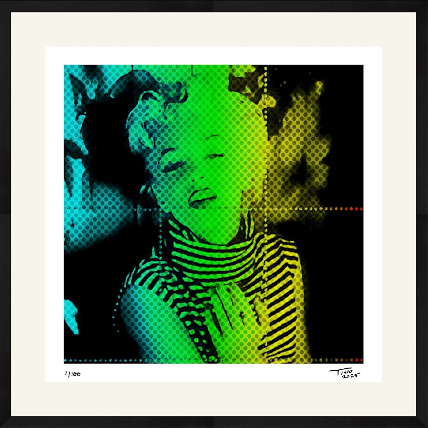 The Pop Artwork - Aqua & Green & Yellow