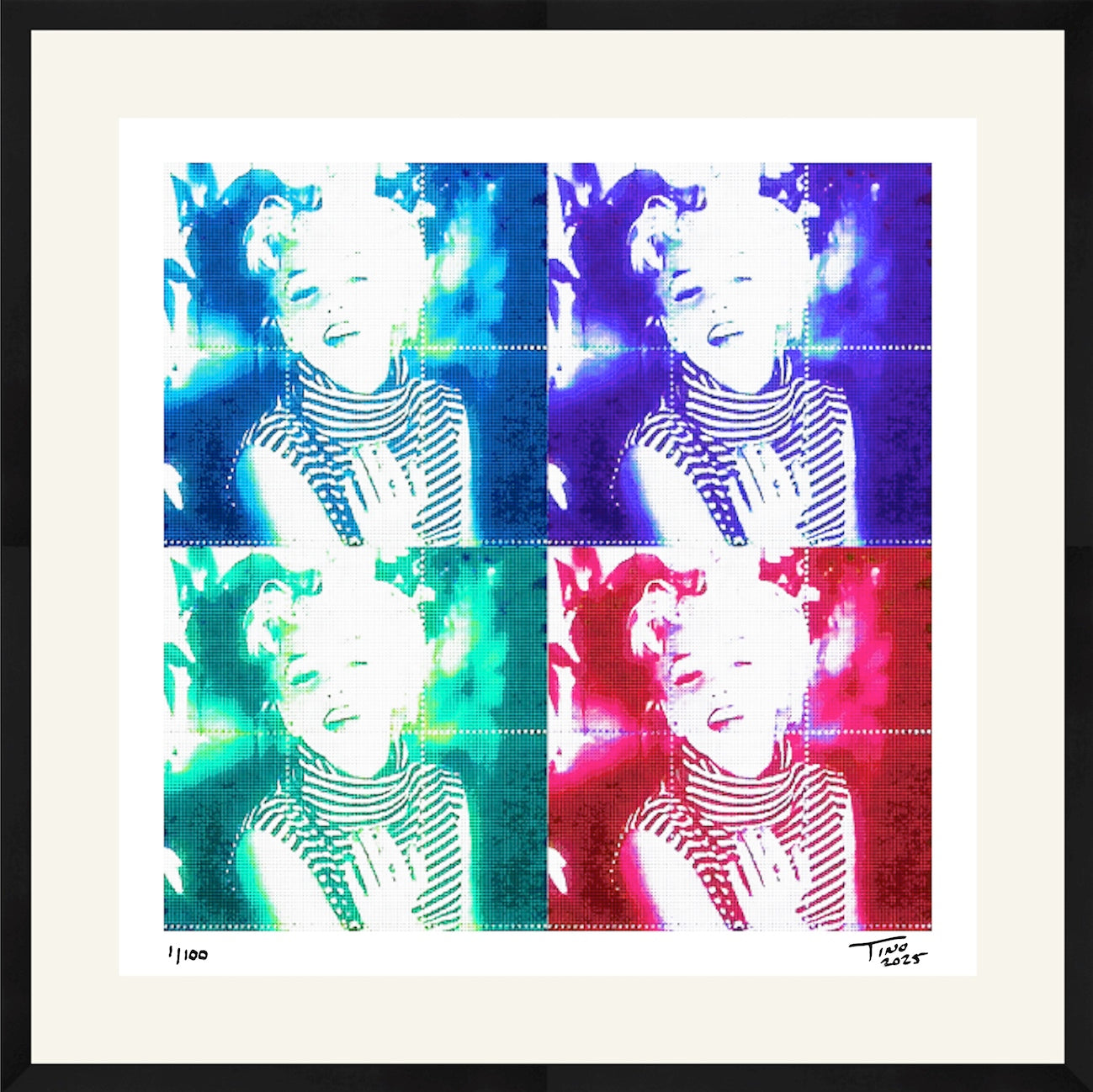 The Pop Artwork - Aqua & Purple & Green & Red