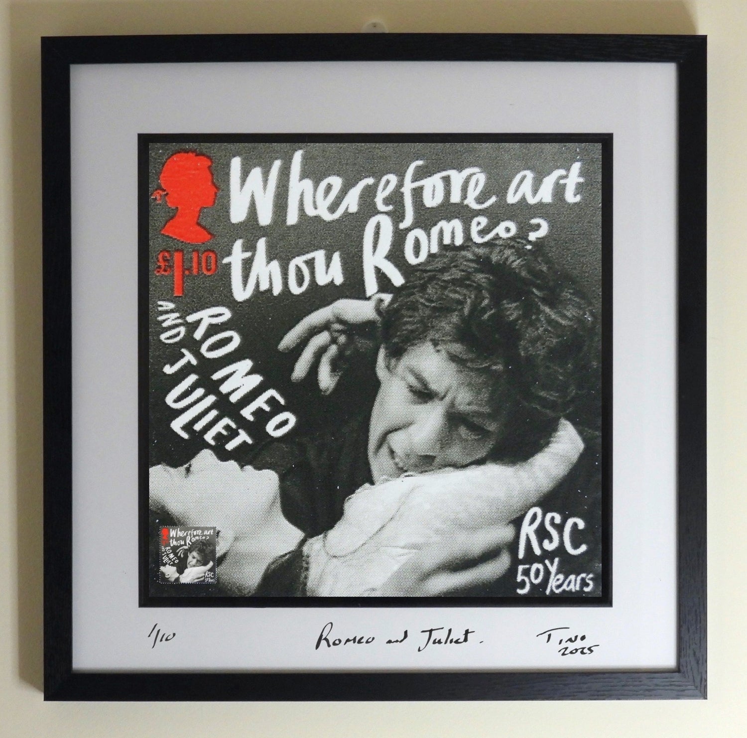 2011 GB Mint Stamp Wall Art - Shakespeare Plays