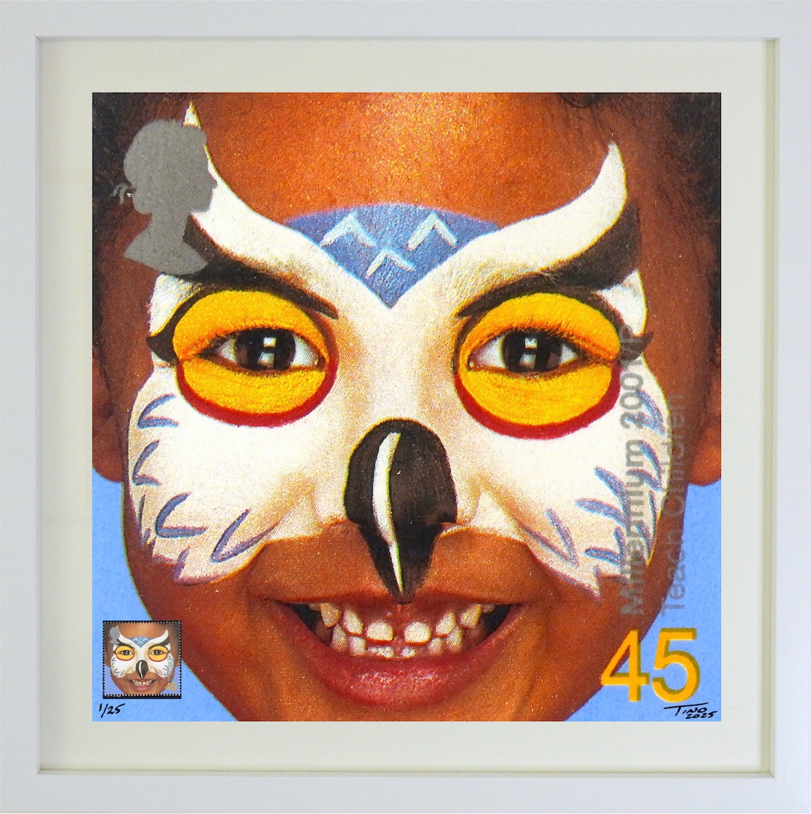 The 2001 Hopes for the Future Mint Stamp with Artwork - Teach Children