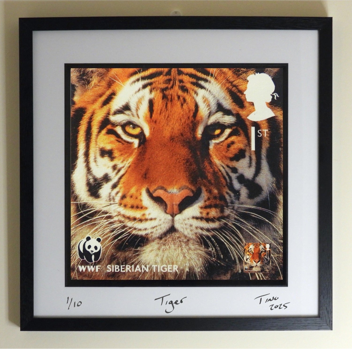 2011 WWF GB Mint Stamp Wall Art - Tiger