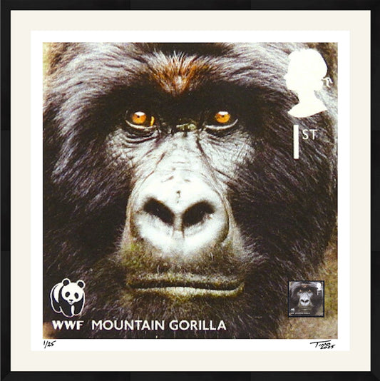 The WWF Artwork with Mint Stamp - Mountain Gorilla