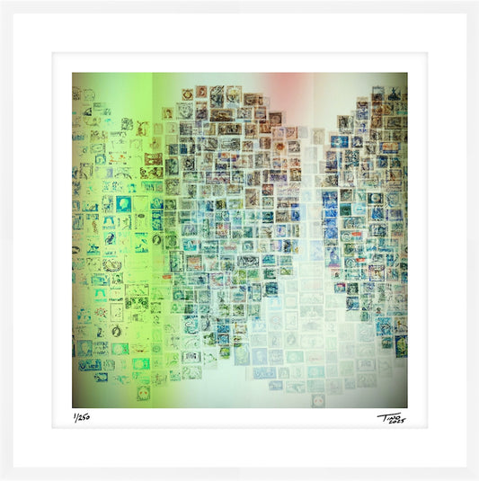 The Hearts of Arabia Blue & Brown Heart Artwork - Albi