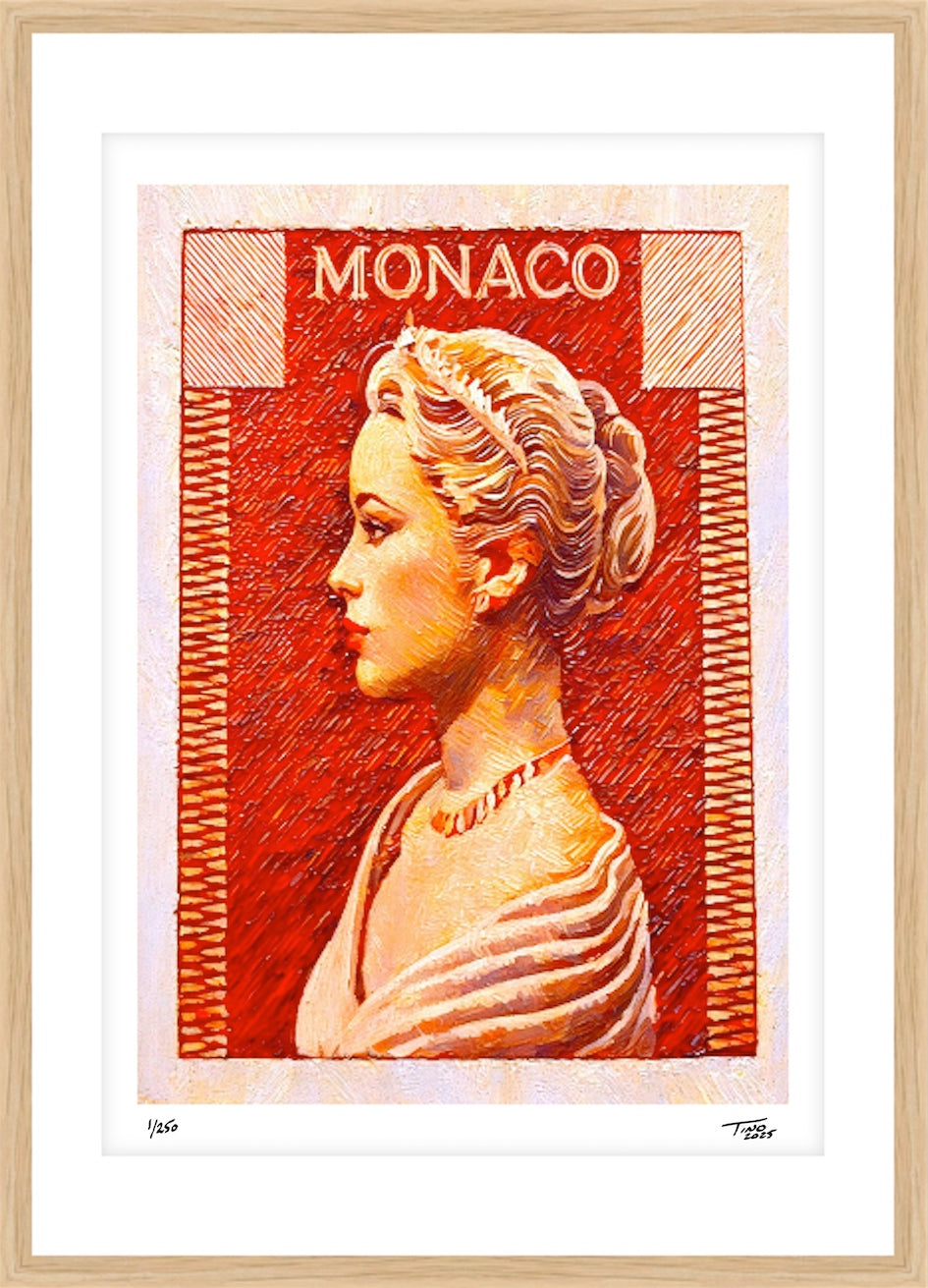 Monaco Grace Kelly Aesthetic Artwork - Rose neutre