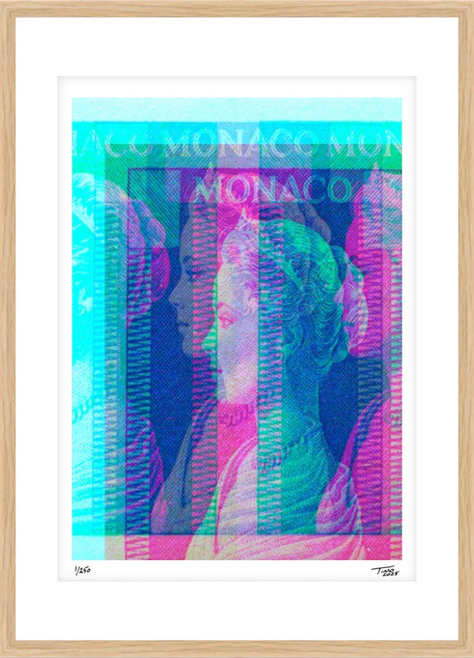 Monaco Grace Kelly Holga Artwork - Bleu lague