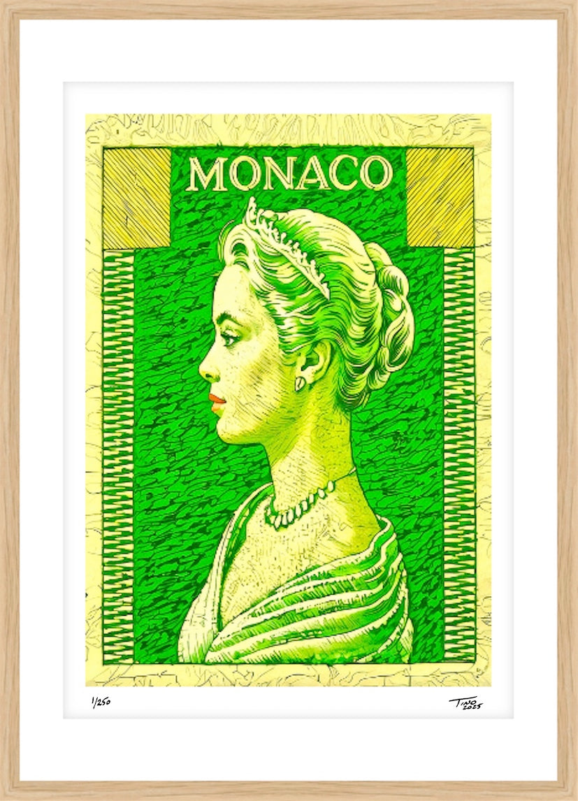Monaco Grace Kelly Graphic Artwork - Veridine