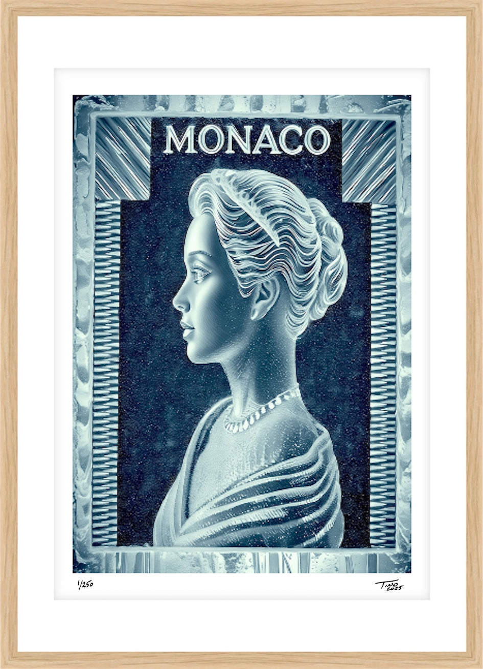 Monaco Grace Kelly Ice Artwork - Noir