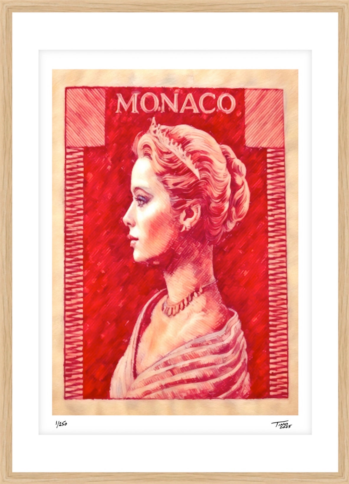 Monaco Grace Kelly Pastel Artwork - Ceylau
