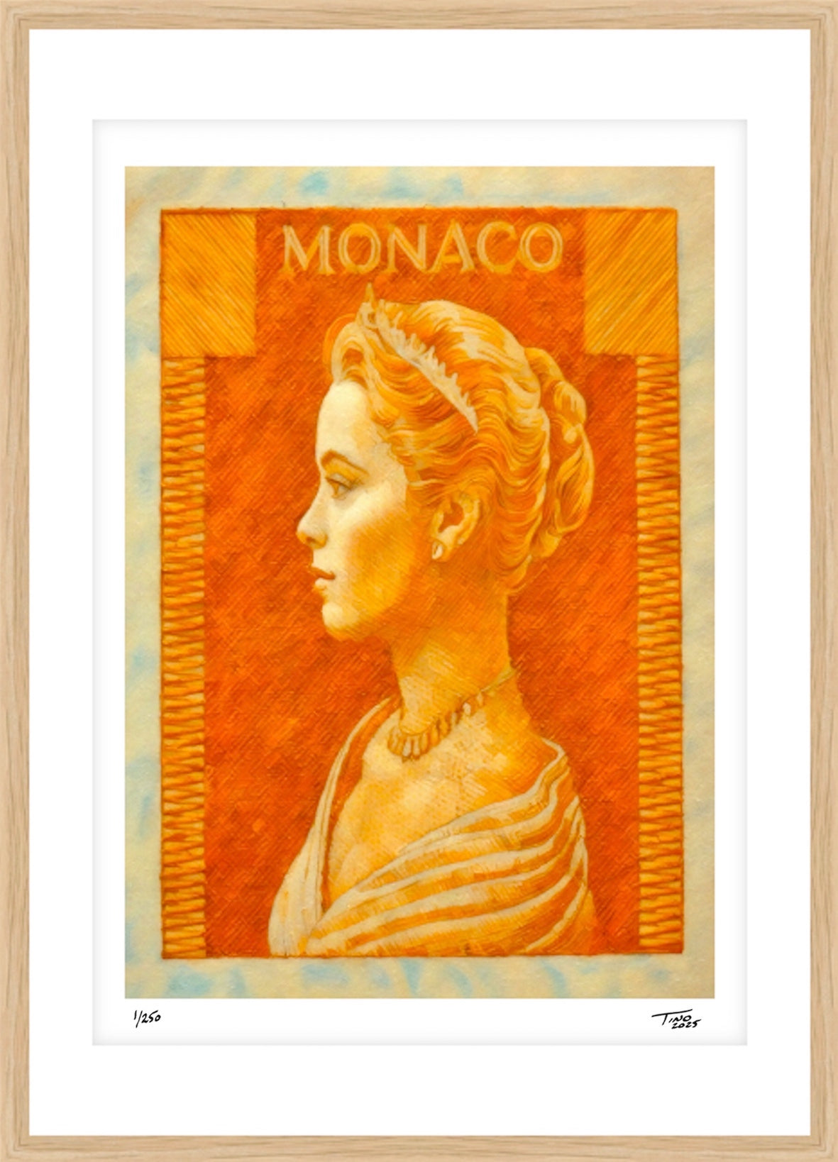 Monaco Grace Kelly Pastel Artwork - Souci