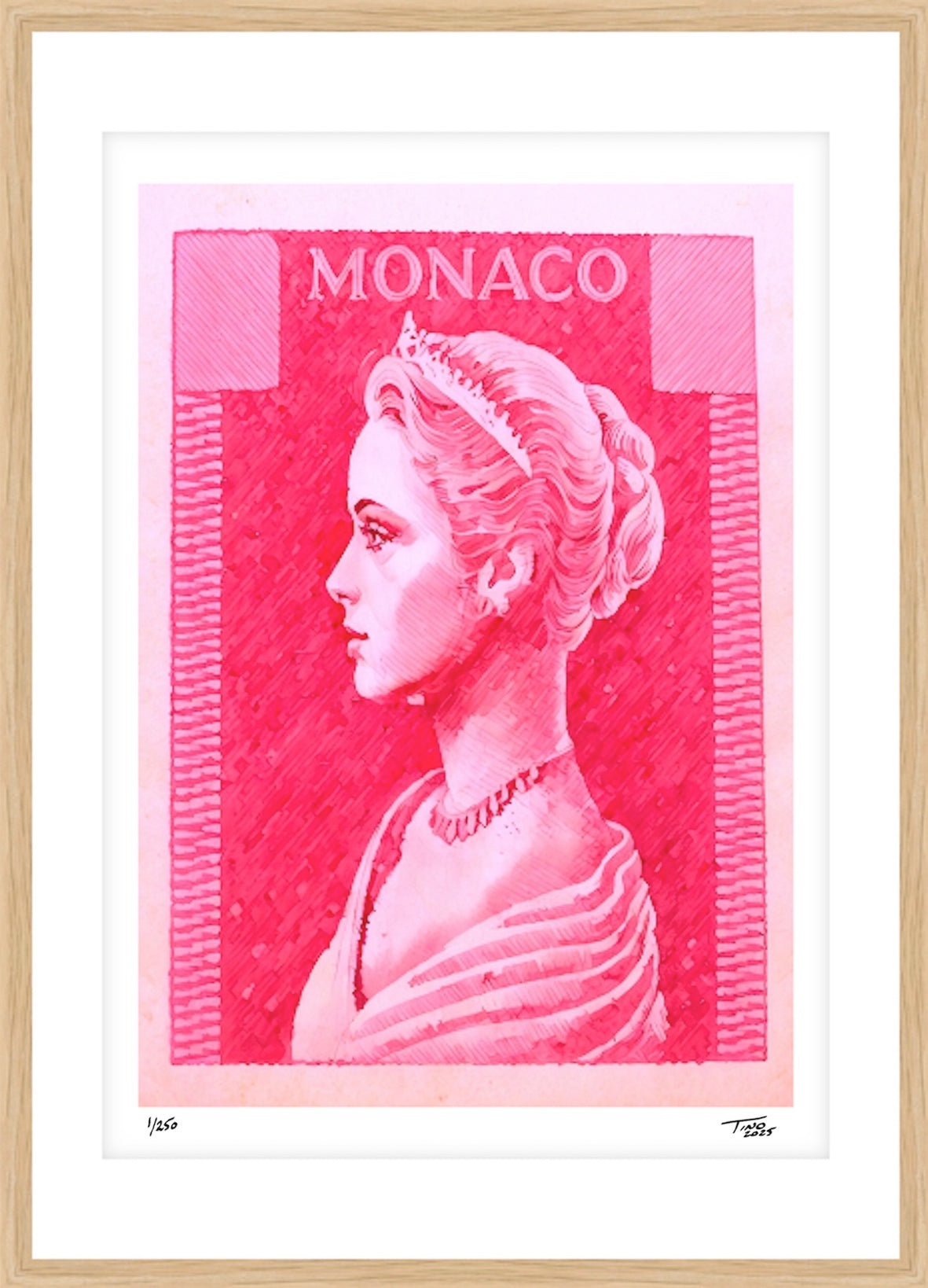 Monaco Grace Kelly Watercolour Artwork - Ceylau