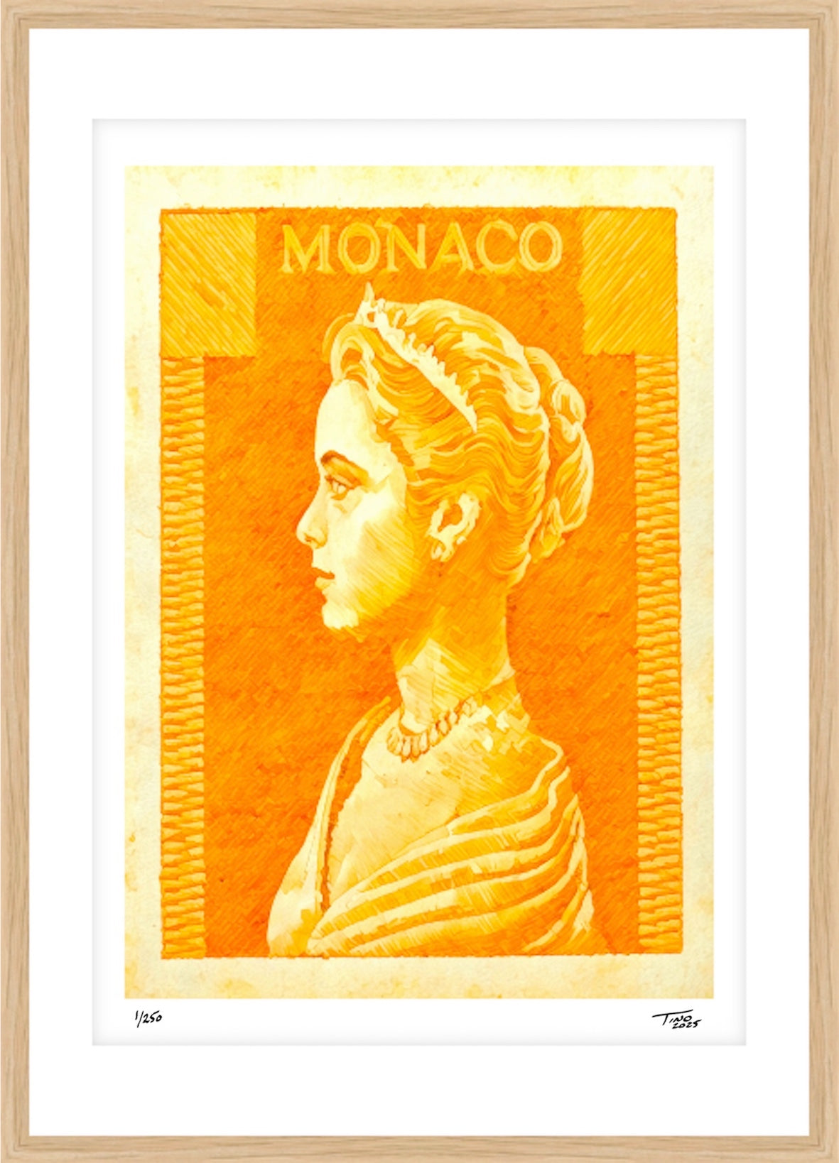 Monaco Grace Kelly Watercolour Artwork - Souci