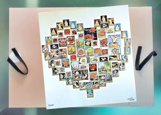 The Hearts of Arabia Women & Flowers Heart Artwork - Hob