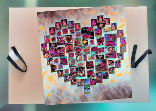 The Hearts of Arabia Women & Flowers Heart Artwork - Rohi