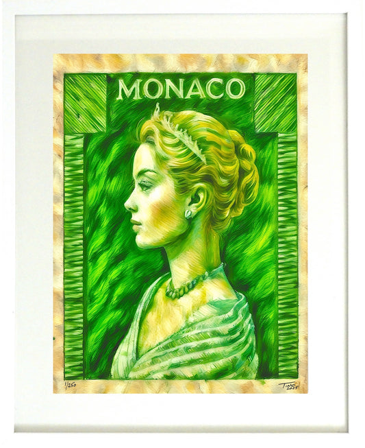 Monaco Grace Kelly 1957 Pastel Artwork - Veridine
