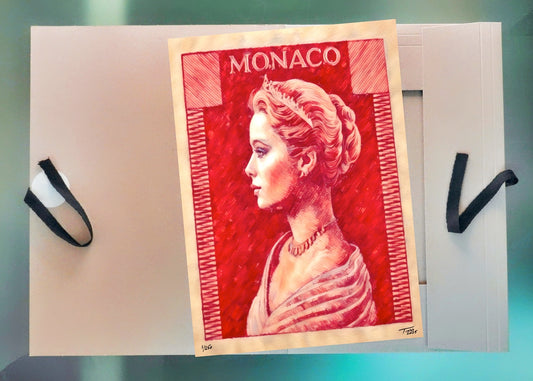 Monaco Grace Kelly 1957 Pastel Artwork - Ceylau