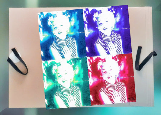 The Pop Artwork - Aqua & Purple & Green & Red