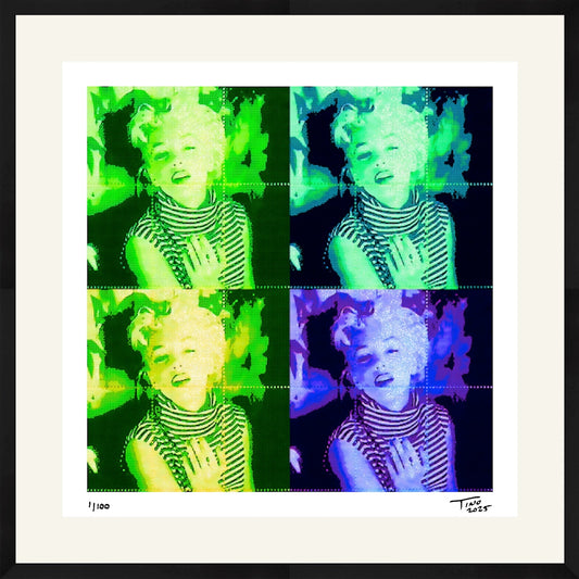 The Pop Artwork - Green & Aqua & Yellow & Purple