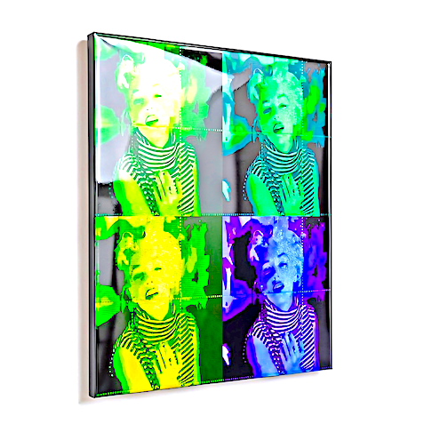 The Pop Artwork - Green & Aqua & Yellow & Purple