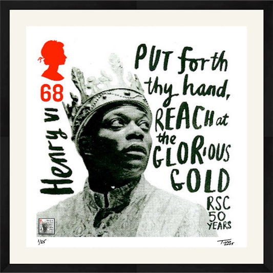 The Shakespeare Plays Artwork with Mint Stamp - Henry VI