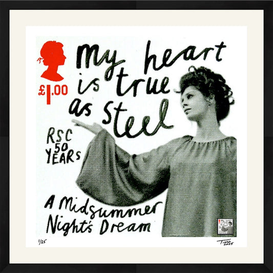 The Shakespeare Plays Artwork with Mint Stamp - A Midsummer Nights Dream