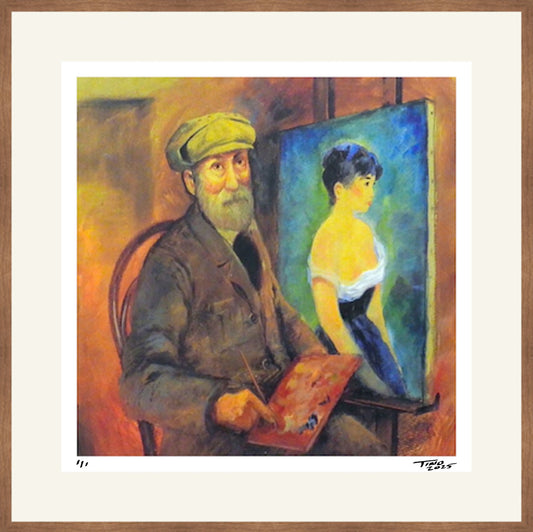 The Sumner Artwork with Lithograph & First Day Stamps - Centenary of Renoir's Visit