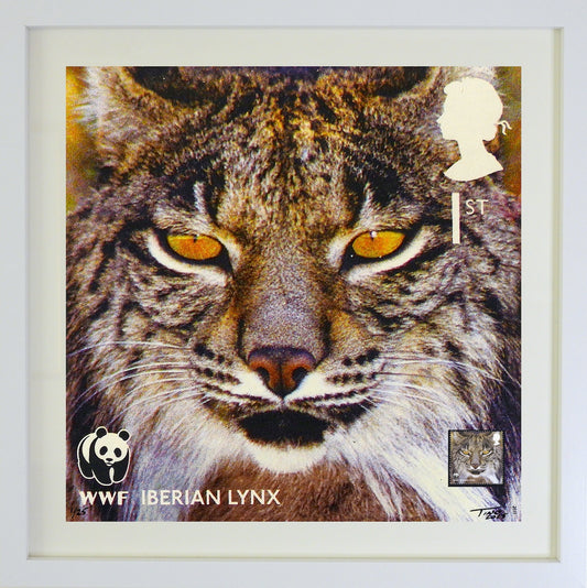 The 2011 WWF Artwork with Mint Stamp - Iberian Lynx