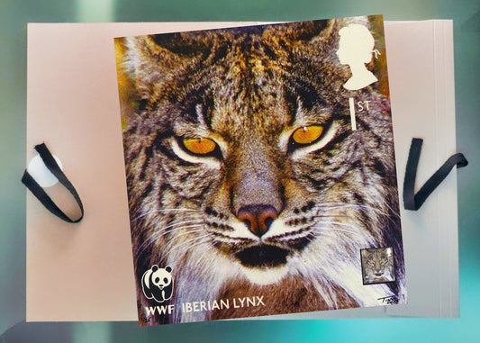 The 2011 WWF Artwork with Mint Stamp - Iberian Lynx