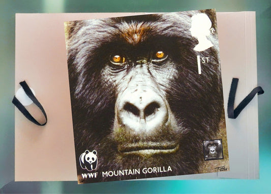 The 2011 WWF Artwork with Mint Stamp - Mountain Gorilla
