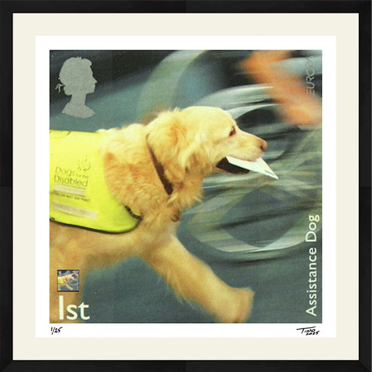 The Working Dogs Artwork with Mint Stamp - Assistance Dog