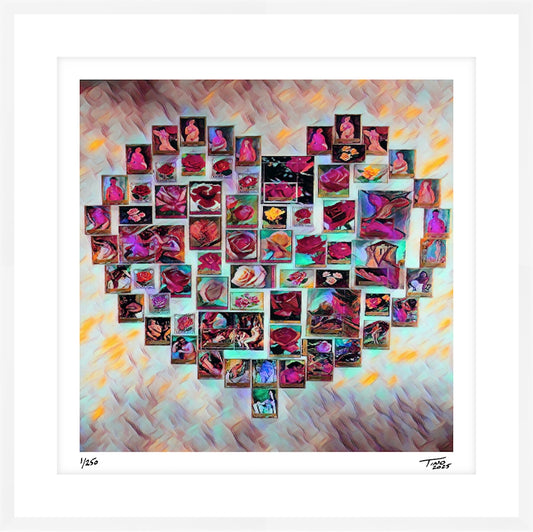 The Hearts of Arabia Women & Flowers Heart Artwork - Rohi