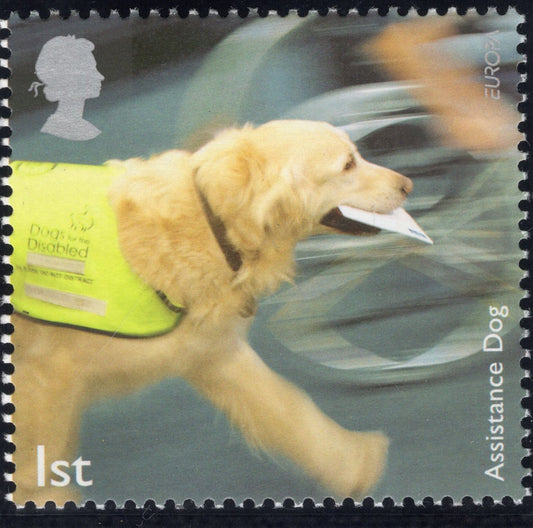 The Working Dogs Artwork with Mint Stamp - Assistance Dog