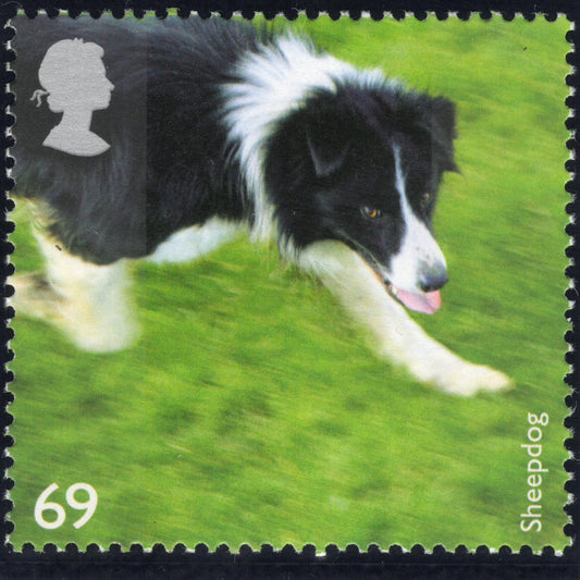 The Working Dogs Artwork with Mint Stamp - Sheepdog